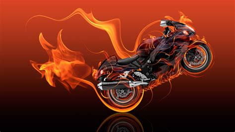 Fire Motorcycle Wallpapers Wallpaper Cave
