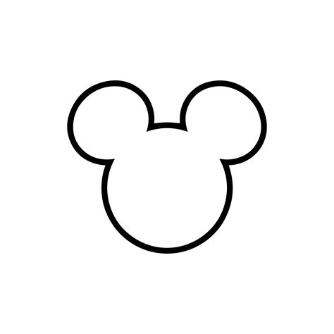Mickey Head Outline Cut Files Png Eps Dxf Cutting File Etsy