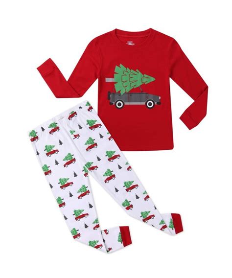 Christmas Pajamas Set Children Long Sleepwear Pjs Kids Warm Cotton