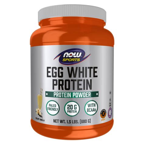 Buy Now Sports Egg White Protein Creamy Vanilla Powder 15lbs Online In