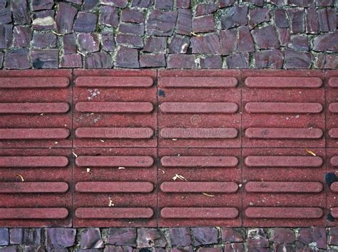 Warning Bumps For Blind People On Sidewalk Stock Image Image Of