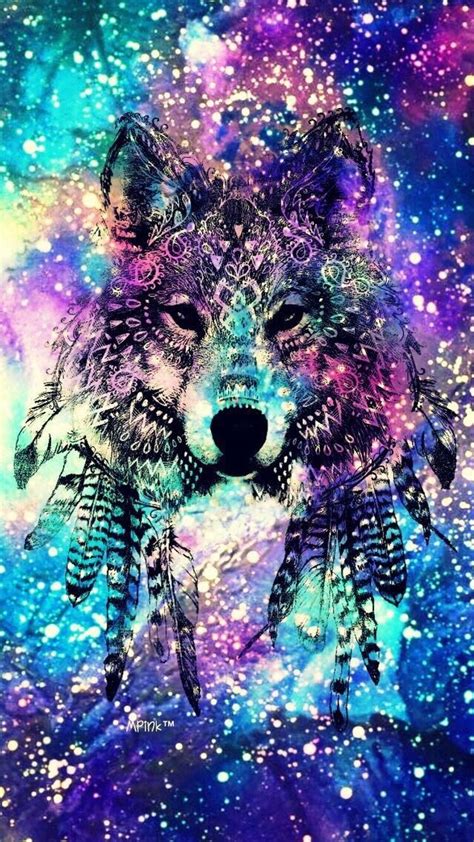 Colorful Wolf Wallpaper Cute Galaxy Wallpaper Galaxy