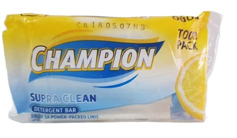 Champion Detergent Bar Soap Todo Pack Supra Clean 24 Pieces Single