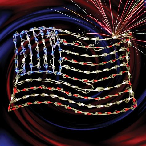 American Flag Waving Led Patriotic Metal Frame 48 Holidynamics