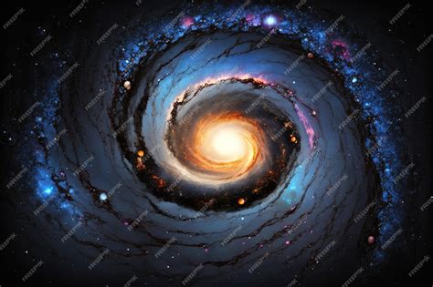 Galaktyka Drogi Mlecznej Z Gigantyczną Czarną Dziurą Te Elementy