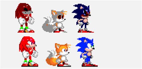 Sonic Tails And Knuckles And Sonic Tails And Knucklesexes Pixel Art Maker
