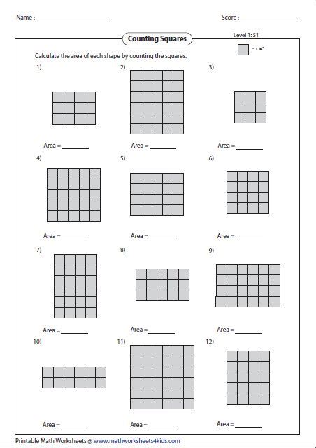 As we've progressed through the quadrilaterals section, we have become more and more specific about the type of figures we are dealing with. Area Worksheets | Area worksheets, Area and perimeter ...