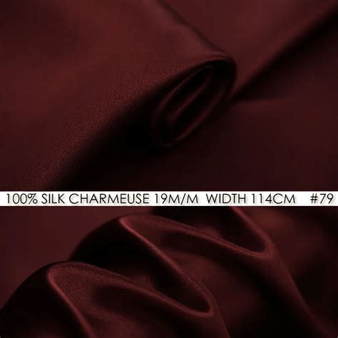 100 Silk Charmeuse Satin 114cm Width 19momme Pure Mulberry Silk Fabric