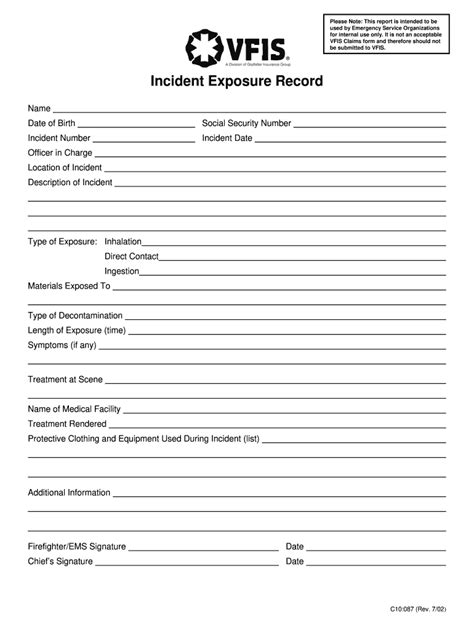Firefighter Exposure Report Form Fill Out And Sign Online Dochub