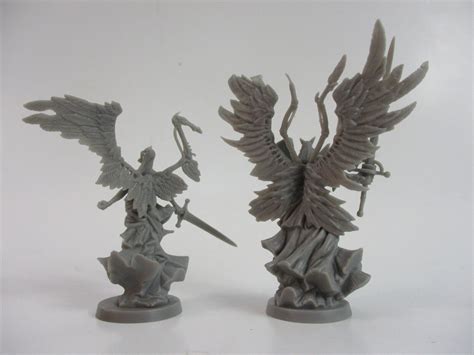 Massive Darkness 2 Hellscape 6x Fallen Angel And Leader Minis And Cards