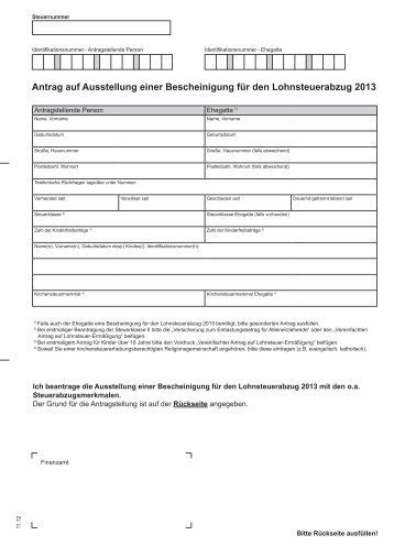 Muster, formulare, steuerrechner & checklisten. NV-Bescheinigung - Steuerlinks.de