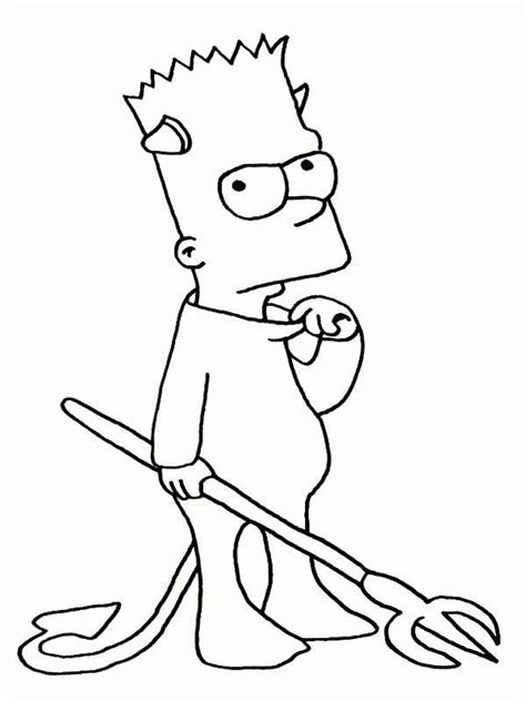 Cool Bart Simpson Coloring Page Free Printable Coloring Pages For Kids