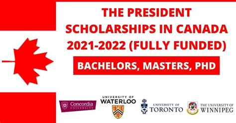 100 Presidential Scholarships In Canada 2021 Fully Funded Scholarships
