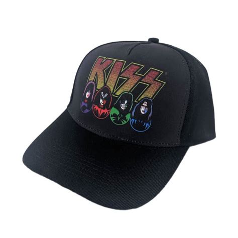 Kiss Logo Black Baseball Dad Cap Hat One Size Unisex Peaked Sports