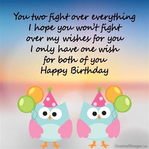 Birthdaybirthday Wishes For Twins