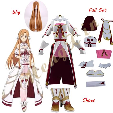 Anime Sword Art Online Alicization Lycoris Yuuki Asuna Cosplay Costume