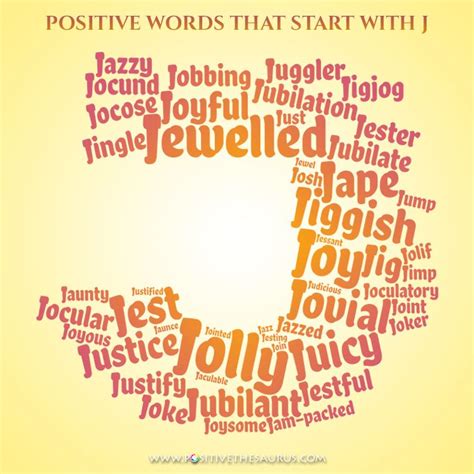 Positive adjectives that start with J | Positive adjectives, Positive ...