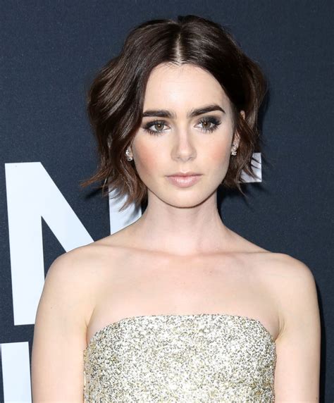 Lily Collins Short Hairstyle Hairstyle Catalog