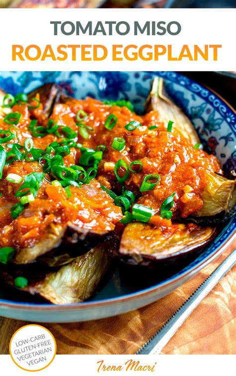 Tomato Miso Roasted Eggplant Vegan Low Carb Gluten Free