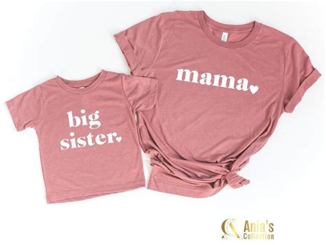Big Sister Shirt Mom Shirt Combo Matching Shirt Big Sister Etsy Big