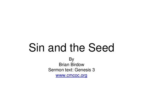 Satan And The Seed