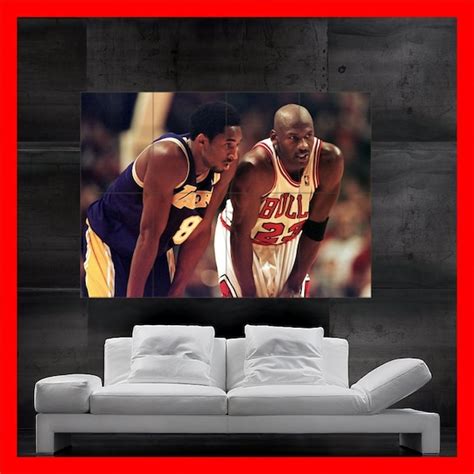 Michael Jordan Vs Kobe Bryant Poster Print Art 23 By Romiposters