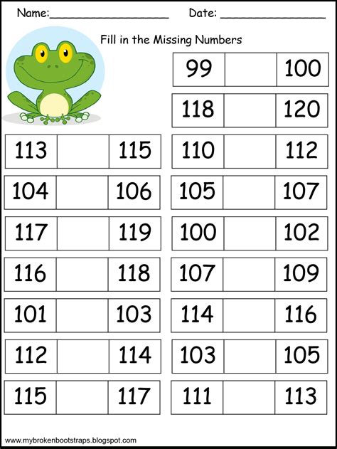 Math Worksheet One Hundred Chart