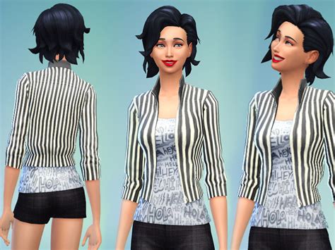 Urban Black And White Stripes The Sims 4 Catalog