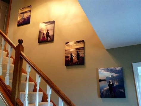 Canvas Pictures Going Up The Stairs Great Idea Staircase Wall