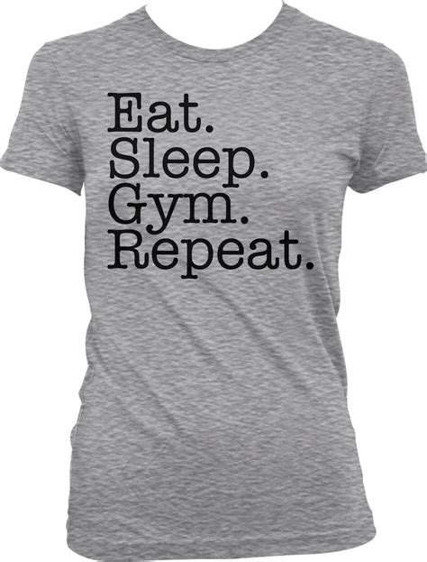 Eat Sleep Gym Repeat Ladies T Shirt Eat Sleep Gym Repeat Etsy