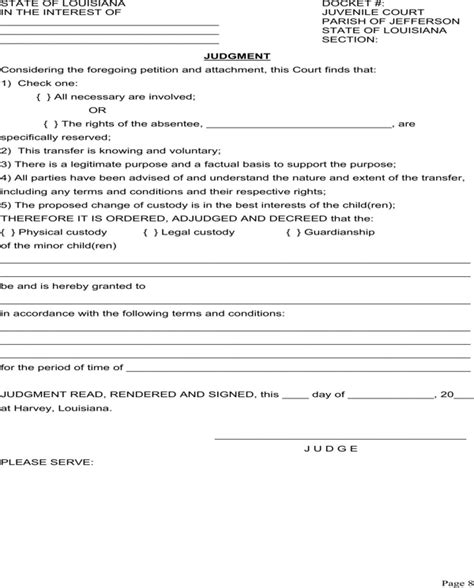 Download Louisiana Guardianship Form For Free Page 8 Formtemplate