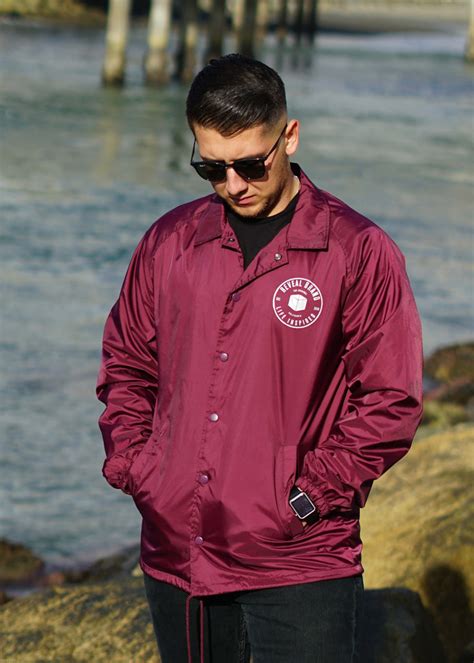 Coachs Jacket Maroon Revealbrand