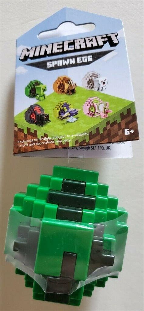 Mattel Minecraft Spawn Green Black Egg With Mini Figure Inside