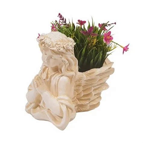 Praying Angel Figure Washable Resin Garden Flower Planter Pot For Home