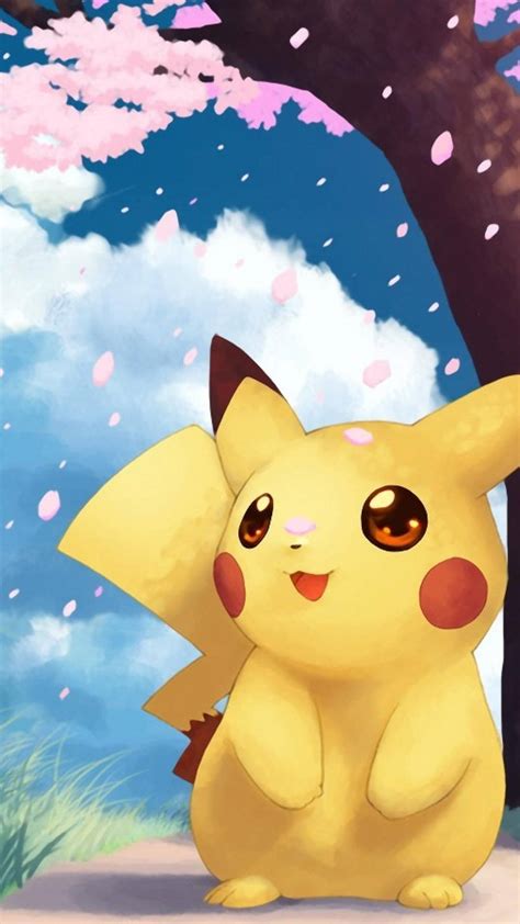 Download Pikachu Under The Sakura Tree Wallpaper