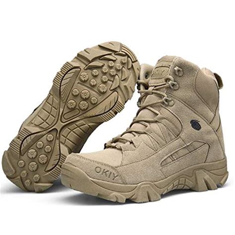 Buy Ronshinabsir Mens Army Combat Ankle Boots Outdoor Hiking Desert