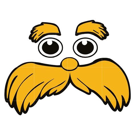 The Lorax Face Template