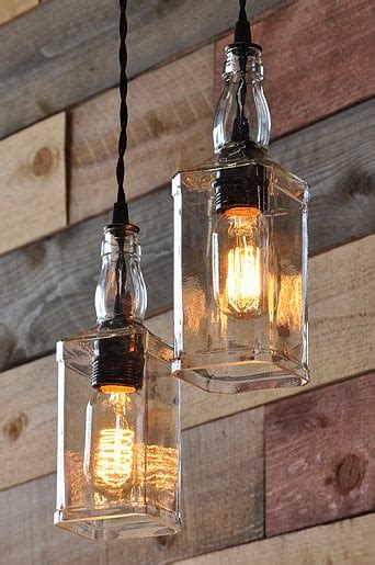Short video shows how to put together an alcohol lamp. Whiskey Bottle Lights with Vintage Pulley • iD Lights