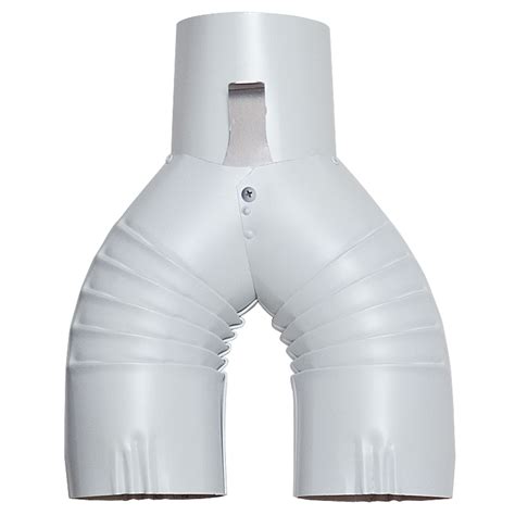 Downspout Diverter Round 3 Inch White Y Only Abpdsdr3ylgw