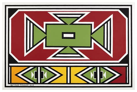 Esther Mahlangu Ndebele Abstract 2020 The Melrose Gallery