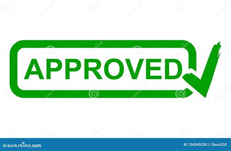 Approved Stamp Green Isolated On White Background Vector Illustration