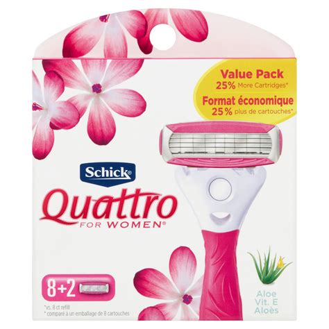 Schick Quattro For Women Womens Razor Blade Refills 10 Ct