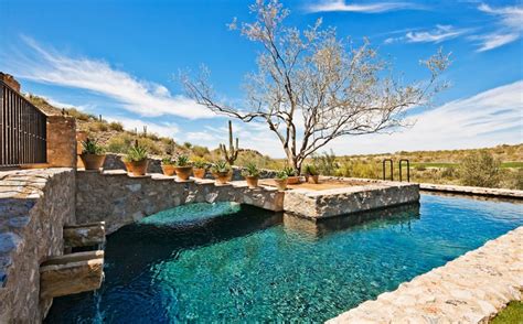Wonderful Tuscan Style Pool Matching Perfectly The Style Of The Home