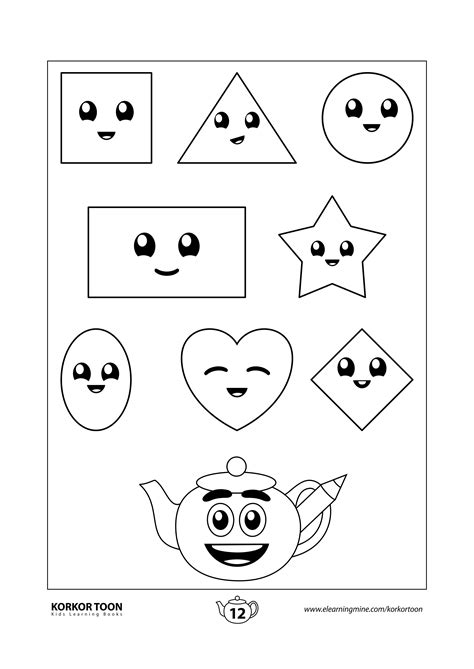 Recommendation Geometric Shapes Coloring Pages Kindergarten Snowflake