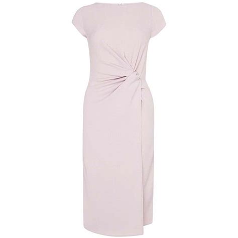 Luxe Pink Crepe Manipulated Dress 75 Liked On Polyvore Featuring