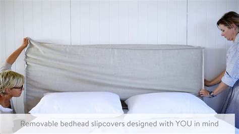 Linen Bed Styling Using Bedhead Slipcovers To Change The Look Of Your