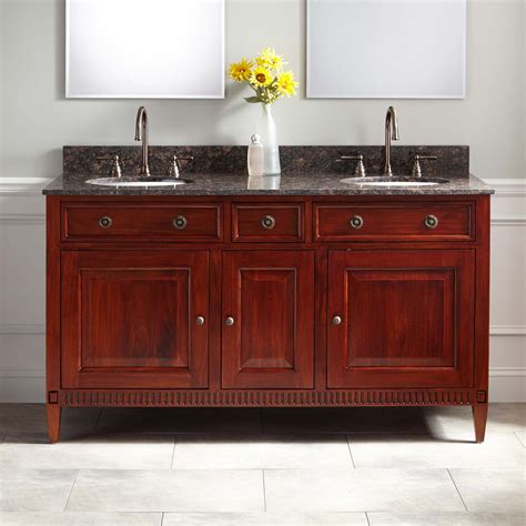 Why choose double sink vanities? 60" Hawkins Mahogany Double Vanity for Undermount Sink ...