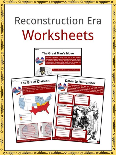 This isn't a comprehensive work on the various aspects of reconstruction, but it's a very good summary of the revisionist scholarship that approached the time period from a radically new perspective in the context of the civil rights. Reconstruction Era Facts, Worksheets & Beginning For Kids