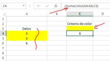 Suma En Excel Seg N Color De Celda Formulas Excel