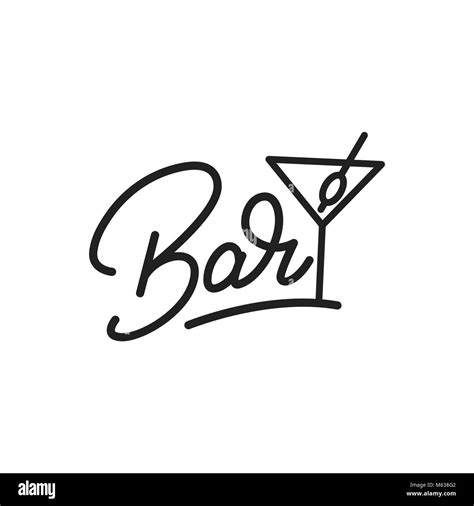 Bar Bar Schriftzug Abbildung Bar Label Abzeichen Emblem Stock